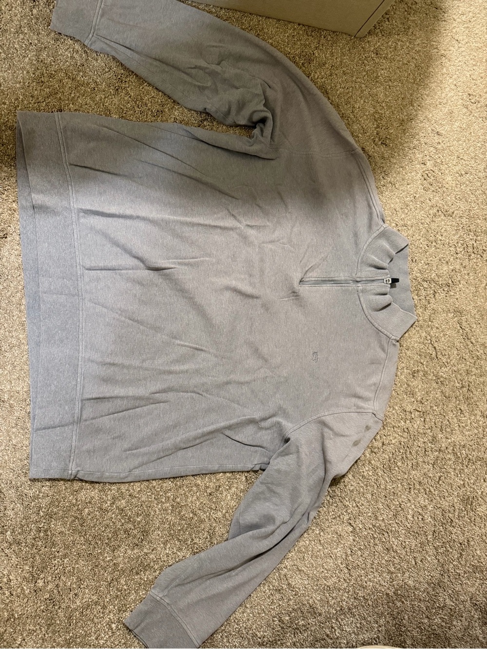 Southern Tide Men's Gray Quarter-Zip Knit Sweater